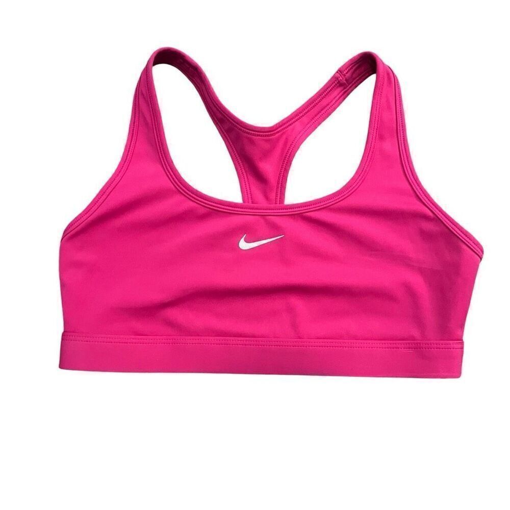 NIKE Dri-Fit Swoosh Pink Non Padded Sports Bra Size S